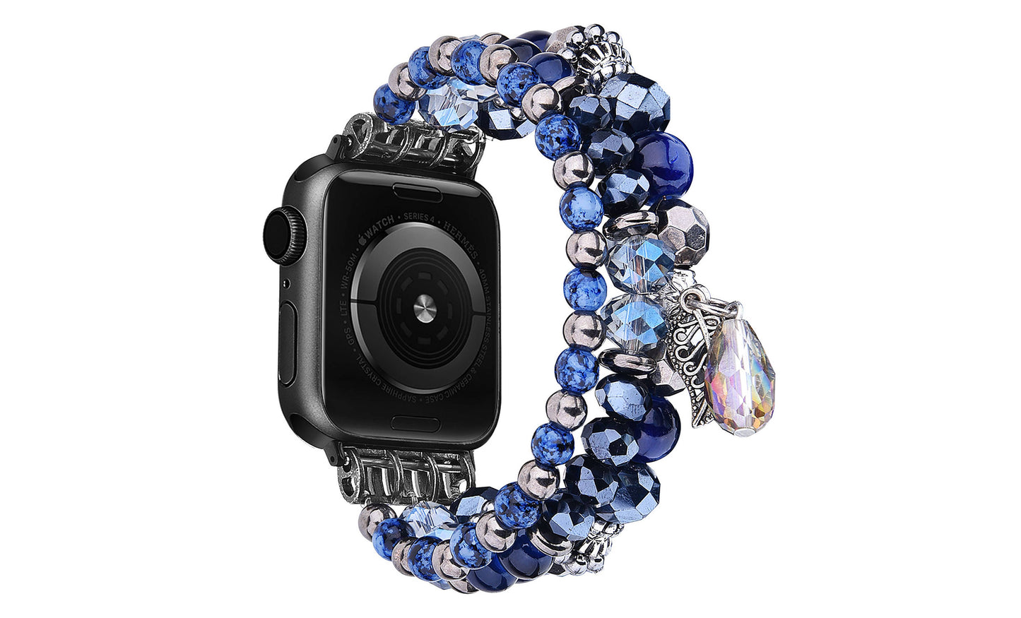 ShopTrendsNow - Beaded Apple Watch Elastic Bracelet Band