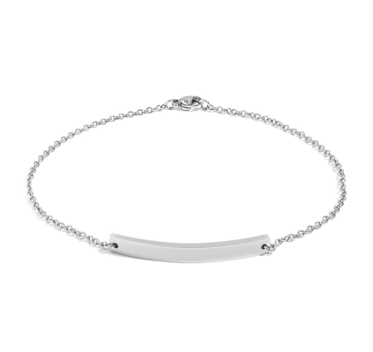 Stainless Steel blank curved bar bracelet 10”