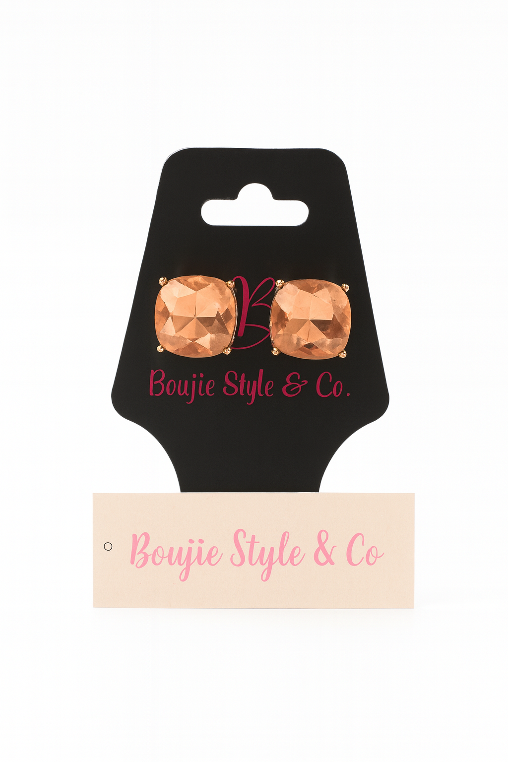 Boujie Cushion Cut Stud Earring