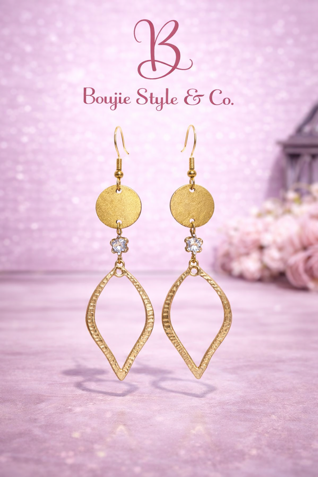 Golden Grace Leaf Drop Earrings