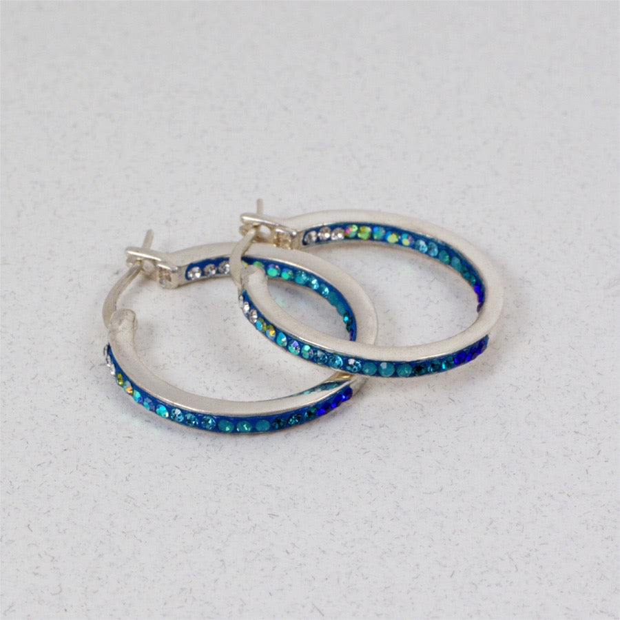 Double Sided Hoop Earrings - Wave
