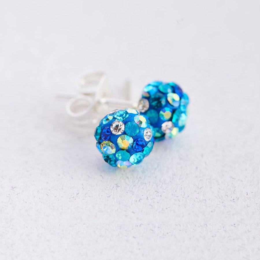 Bright Sphere Earrings - Ocean