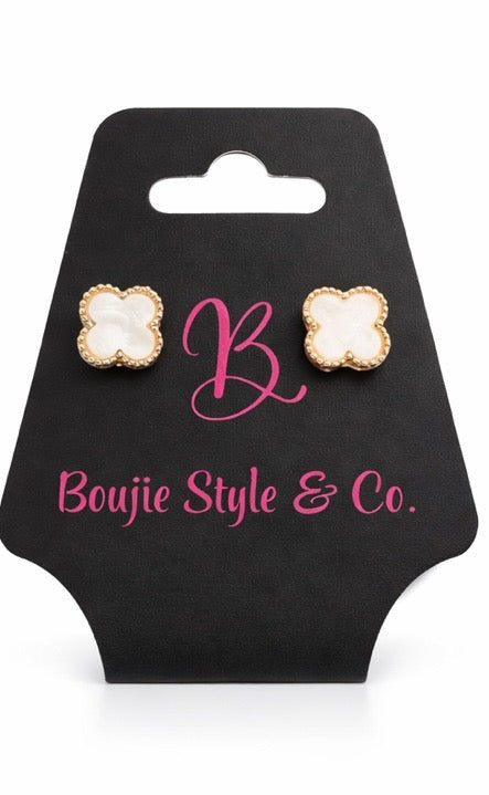 Luxe Clover Stud Earrings
