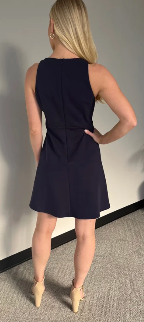 Midnight Bow Scuba Dress