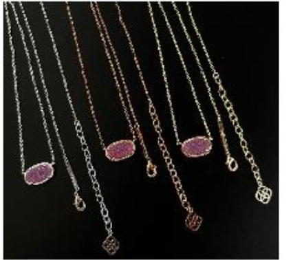 KS Purple Druzy Necklace