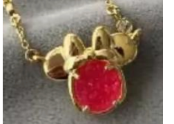 KS Minnie Mouse Druzy Necklace