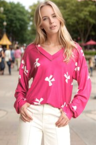 Pretty in Bows Long Sleeve Top