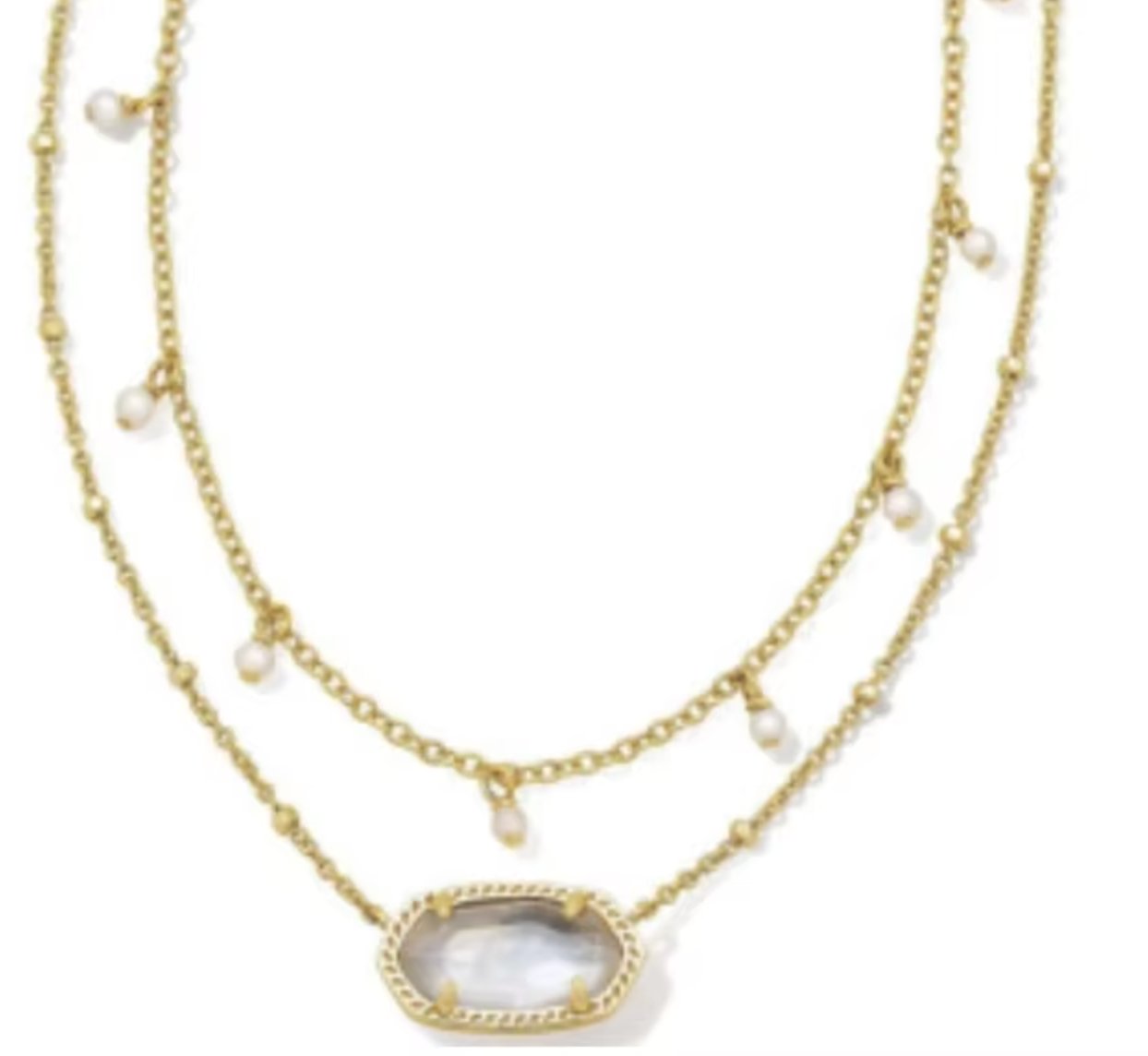 KS Gold Pearl Necklace