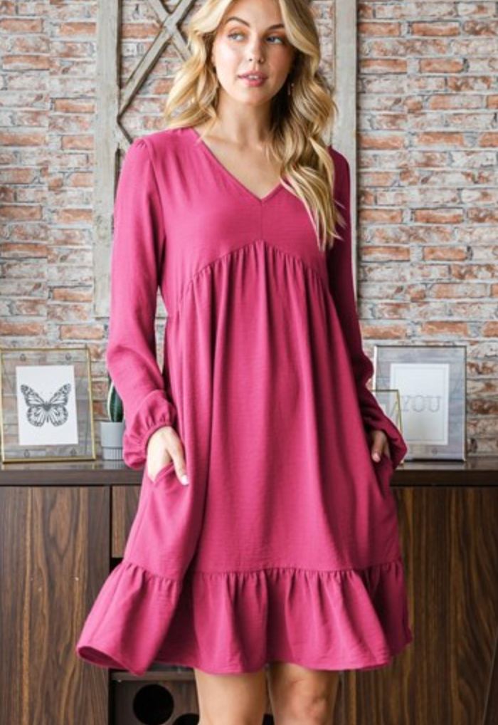 The Berry Bliss Babydoll Dress