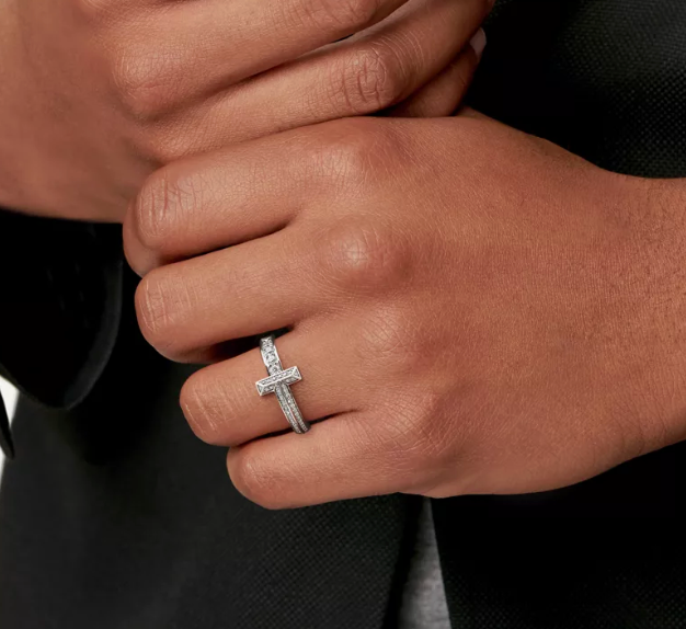 T-Inspired Pavé Ring