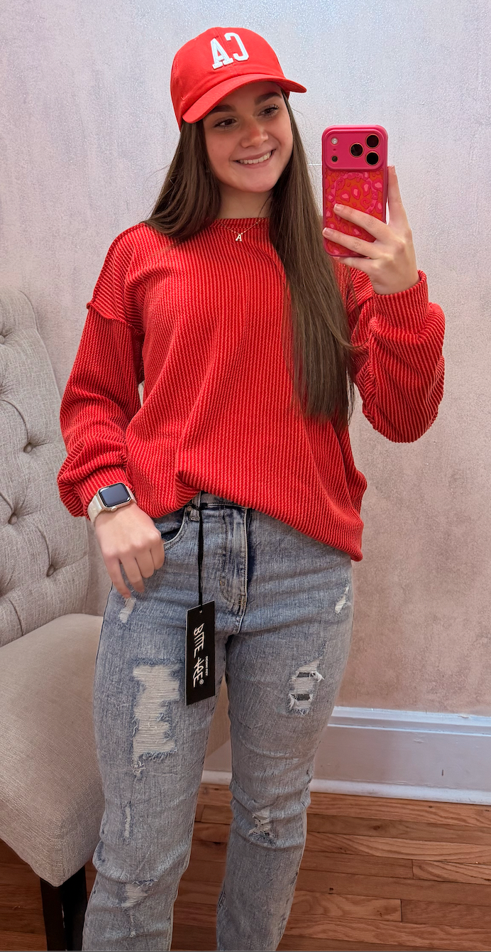 The Everyday Luxe Waffle Knit Top