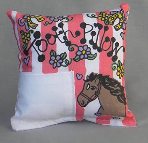 Bunnies and Bows - Pink Horse Stripe