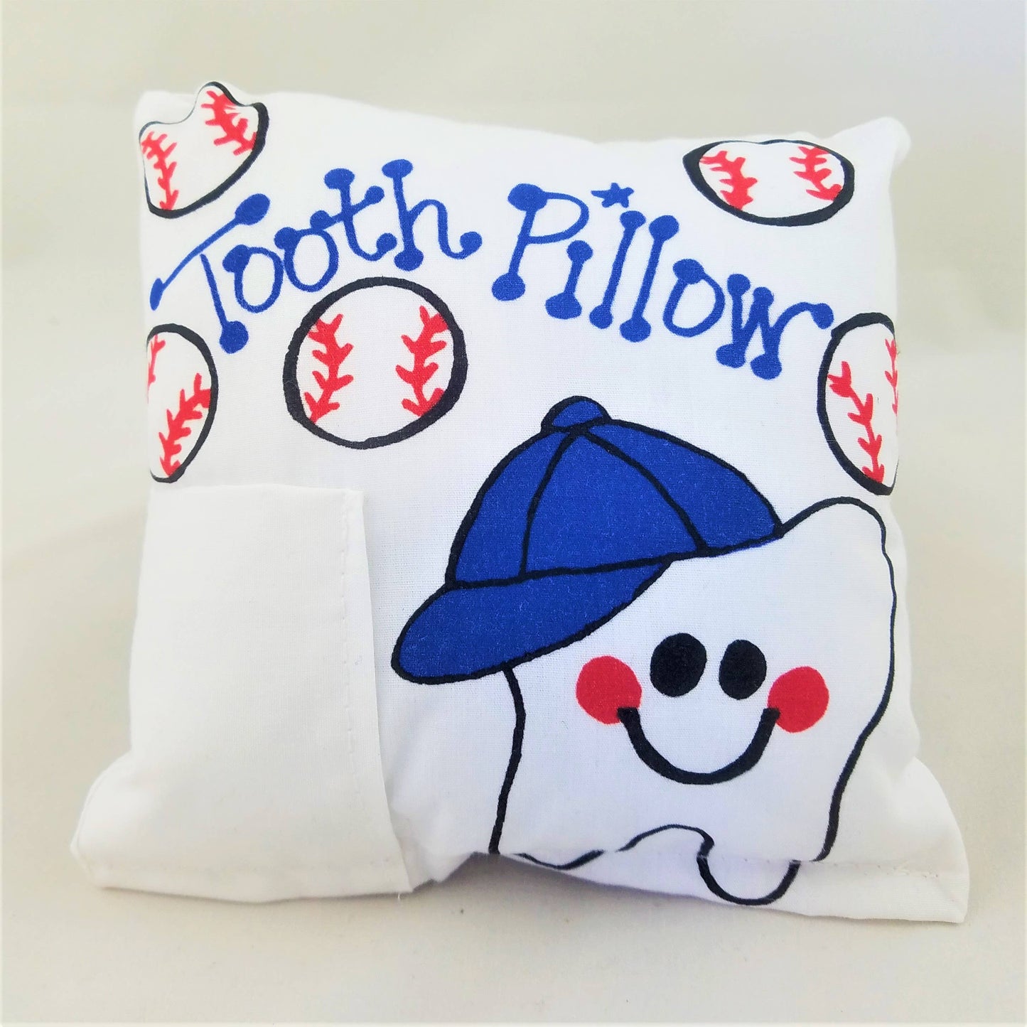 Bunnies and Bows - Baseball Tooth Fairy Pillow