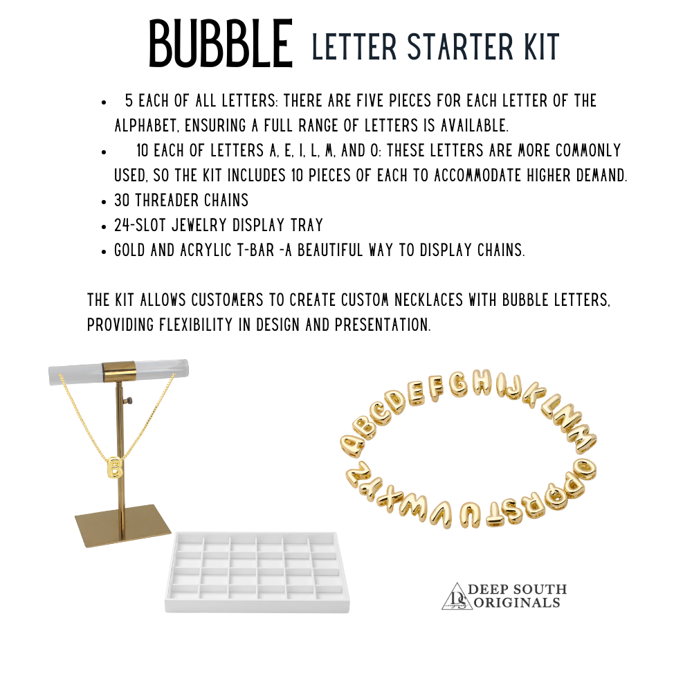Deep South Originals Inc. - Bubble Letter Necklace Bar Kit ~ Deep South