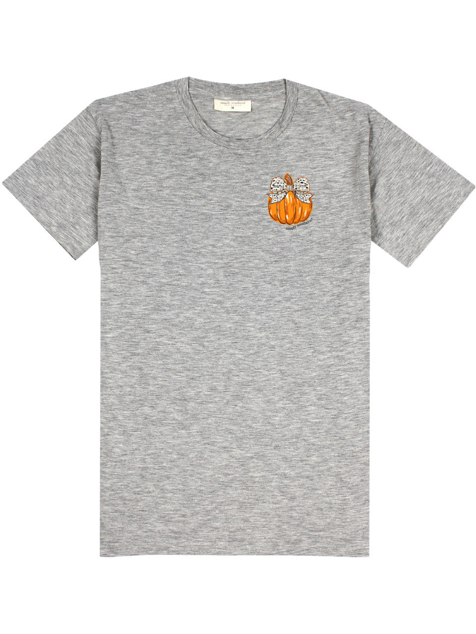 Short Sleeve Bow Pumpkin T-Shirt