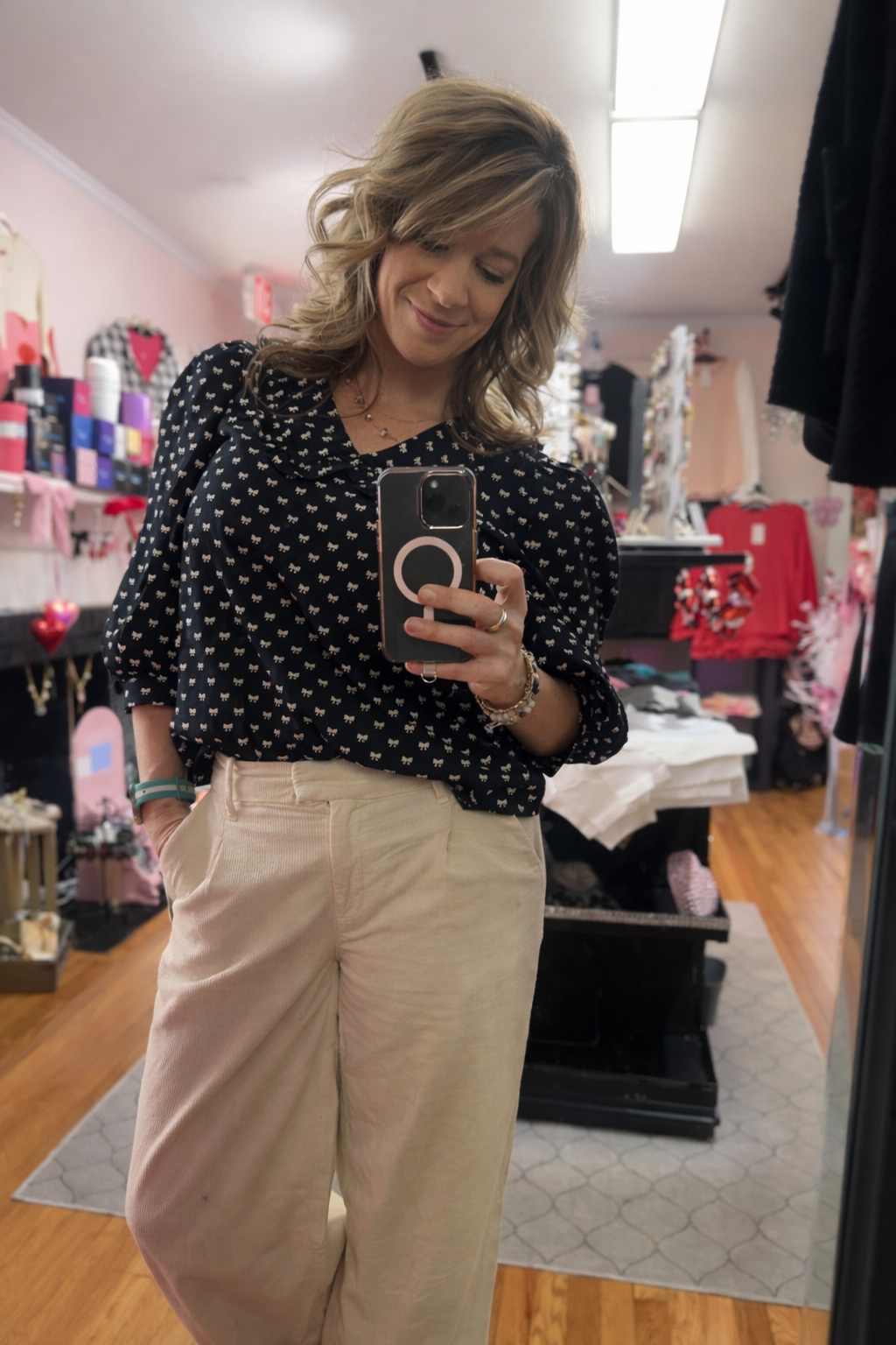 Judy Doll Collar Bow Top