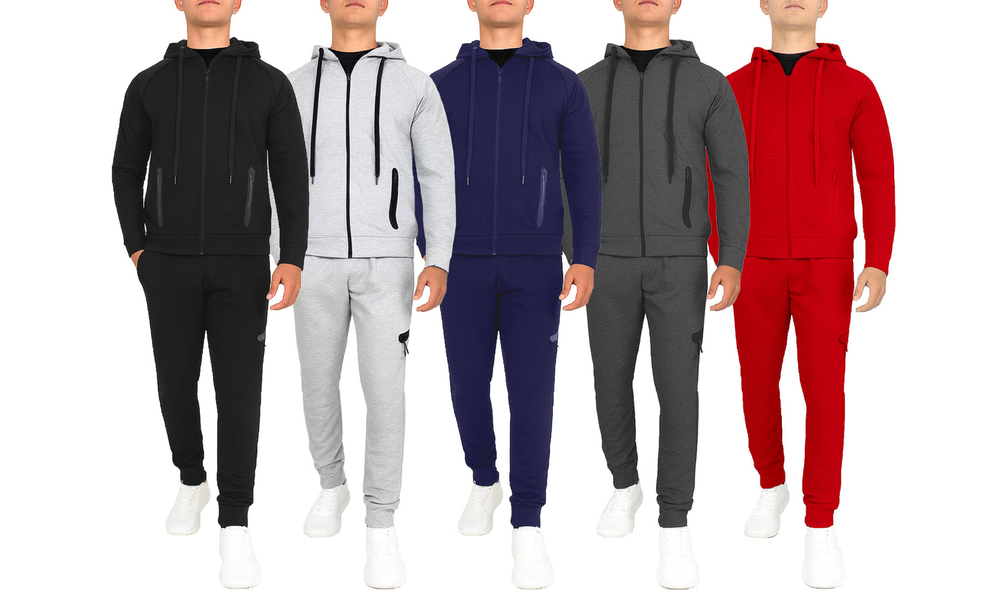 Galaxy By Harvic - 2-Piece Men's Tech Fleece Hoodie & Jogger Set (S-3XL)