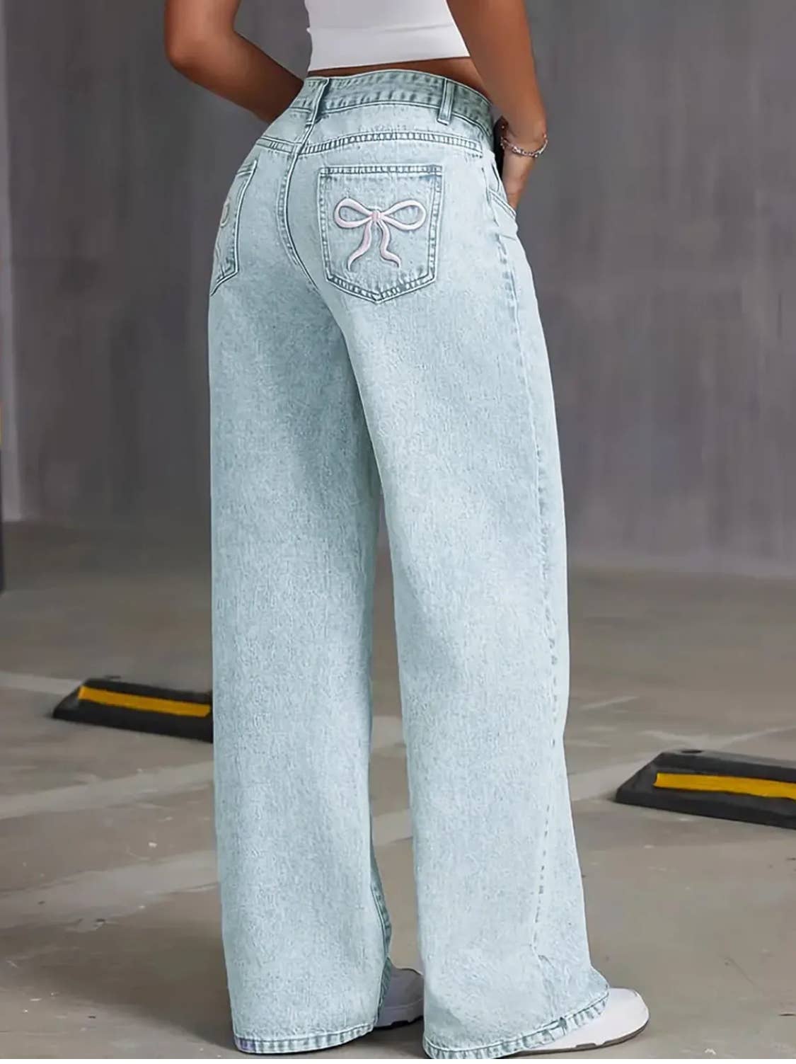 Serenity Collective - Bow Wide Leg Jeans