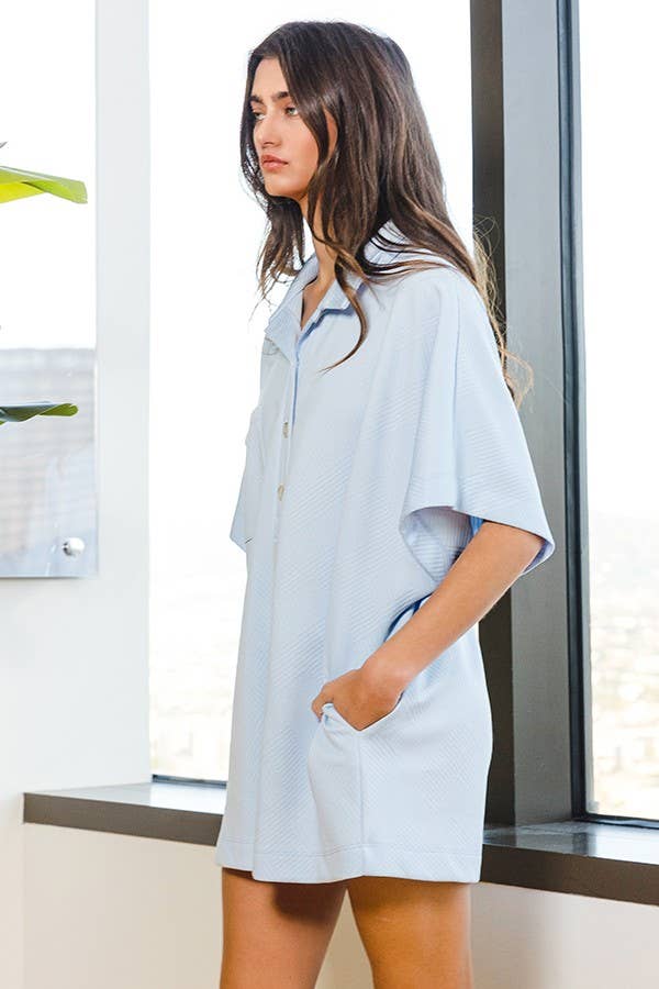 Textured Daydream Oversized Romper