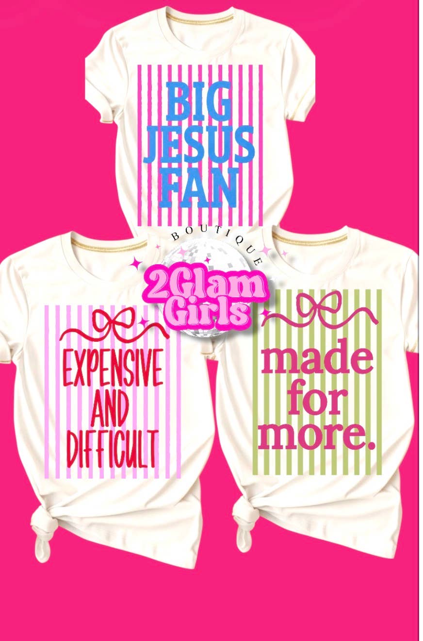 2 Glam Girls Boutique - 3 different Screenprint transfers