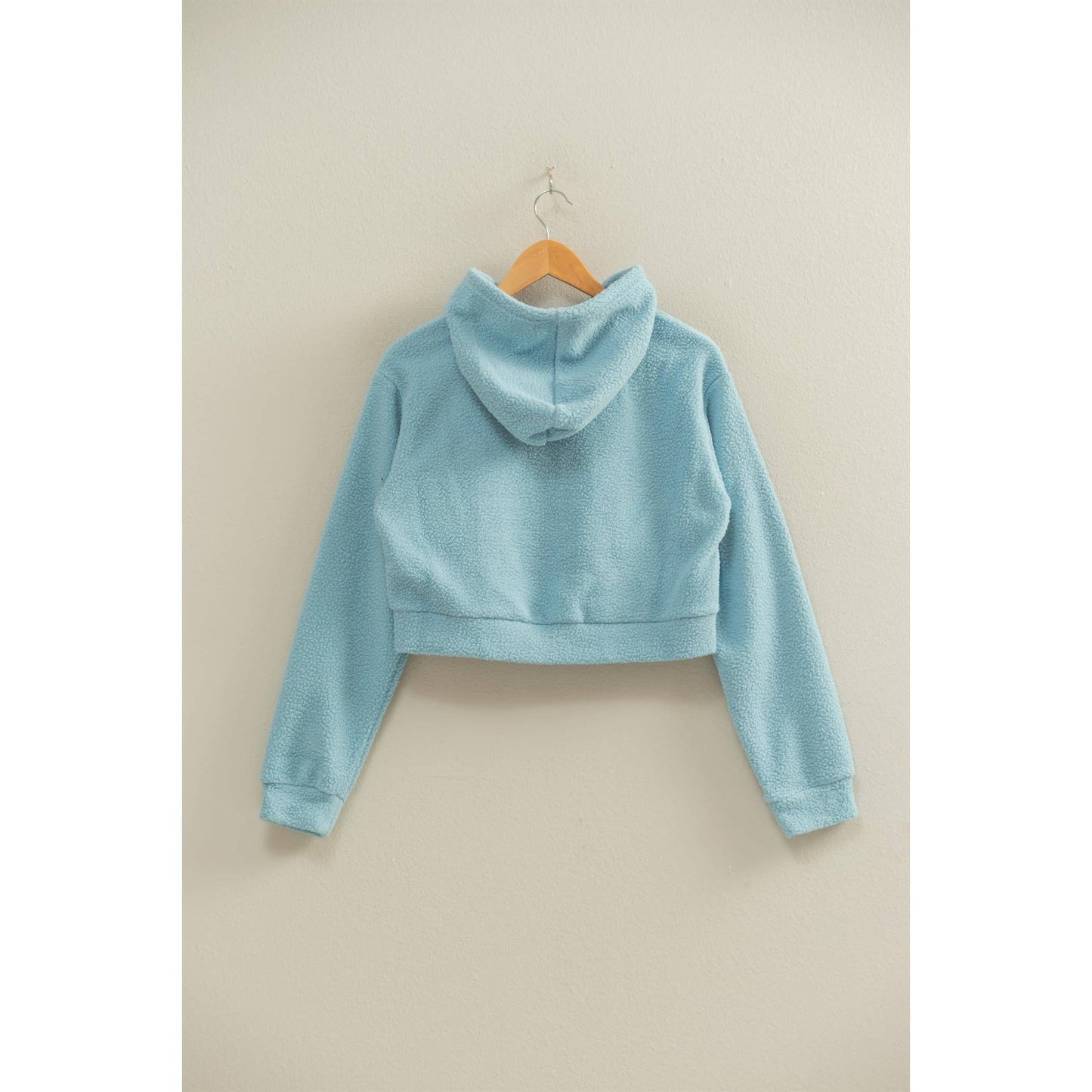 HYFVE - Sherpa Cropped Zip Up Hoodie