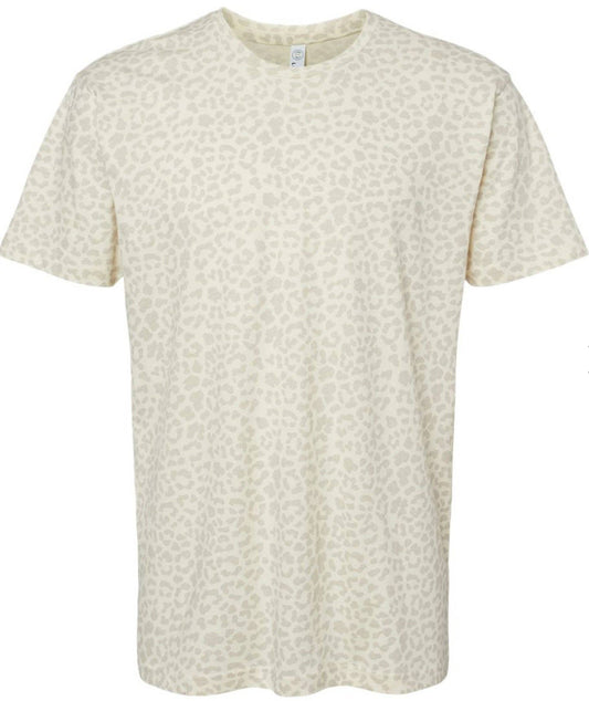 Ms Bleached Tees N More - LAT Short Sleeve Unisex Natural Leopard