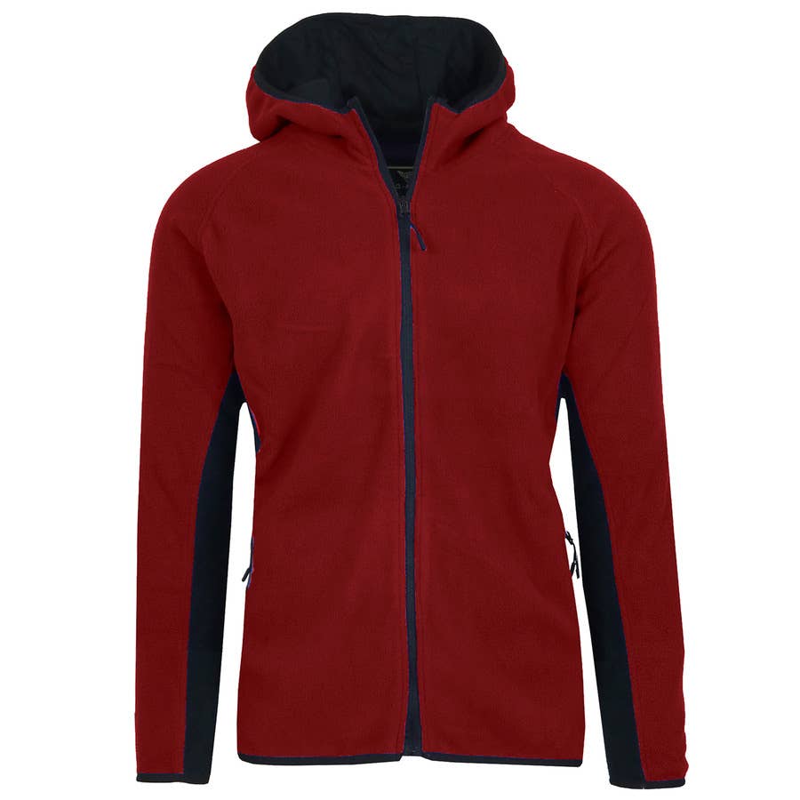 Galaxy By Harvic - Women's Loose-Fit Polar Fleece Tech Zip Hoodie