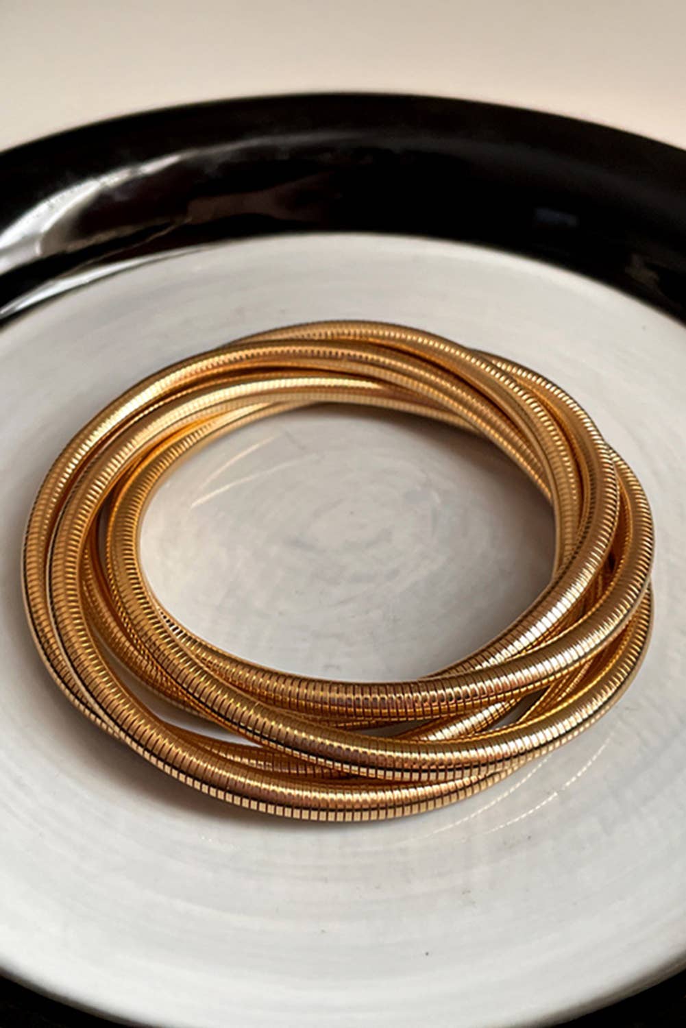 Twist Stacked Gold Bracelet
