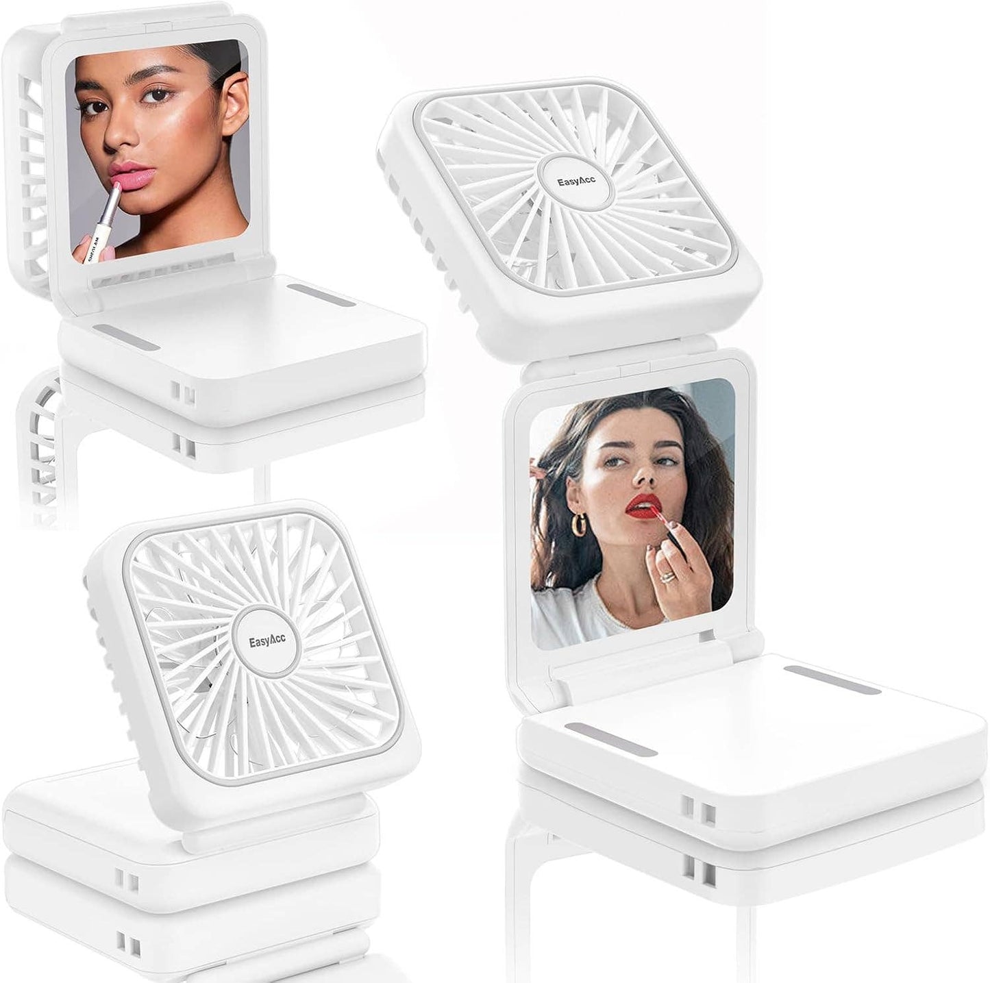 Tech Trendz - 3-in-1 Portable Fan, Mirror & Phone Stand