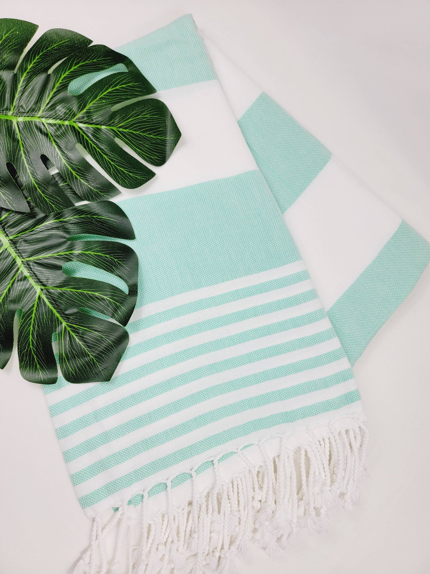 EBRU Home - 10 Beach Towel set, Assorted sand free Towel, Cabana Stripe