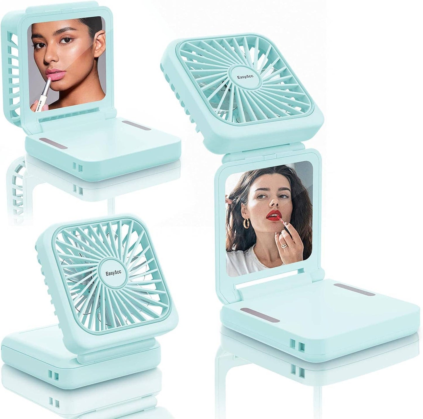 Tech Trendz - 3-in-1 Portable Fan, Mirror & Phone Stand