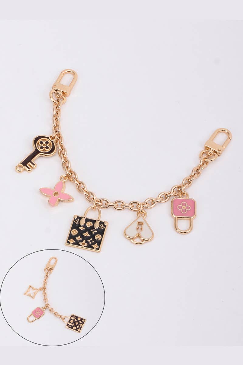 Leto Accessories - Bestseller Bag Charm -Four-Leaf Clover Chain