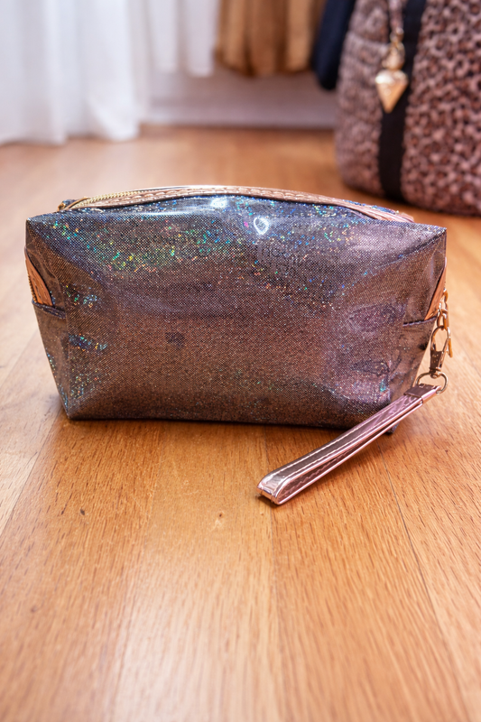 Midnight Glimmer Glam Pouch