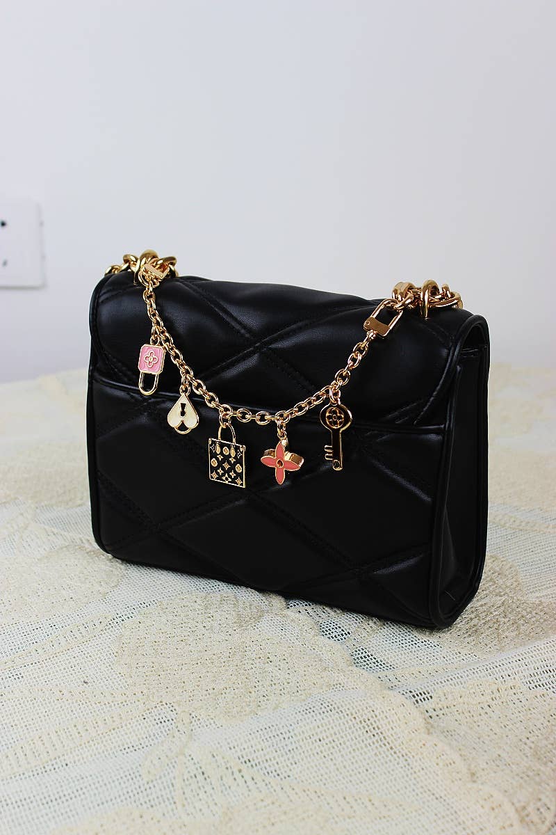 Leto Accessories - Bestseller Bag Charm -Four-Leaf Clover Chain