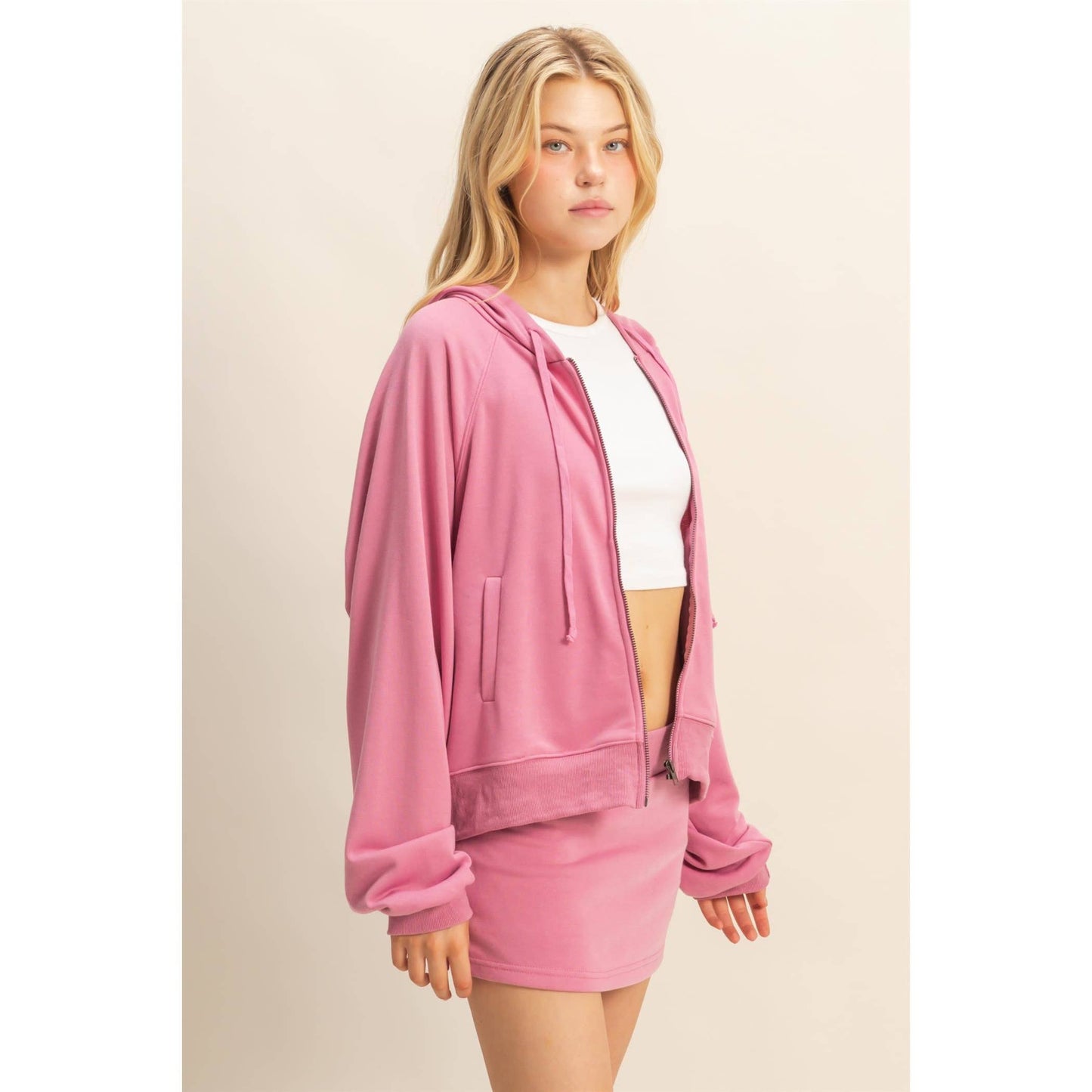 HYFVE - Casual Hoodie And Skorts Set