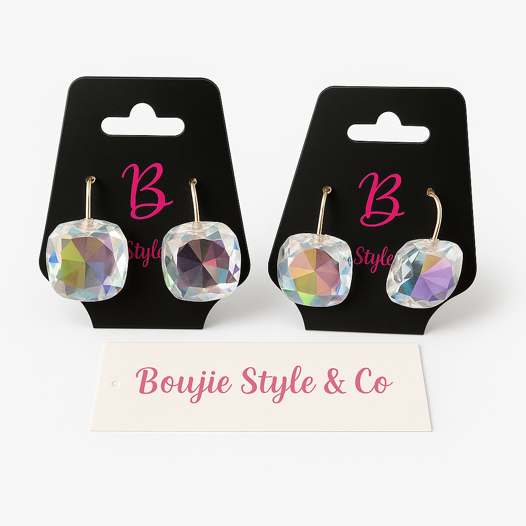 Cushion Cut Drop Earring