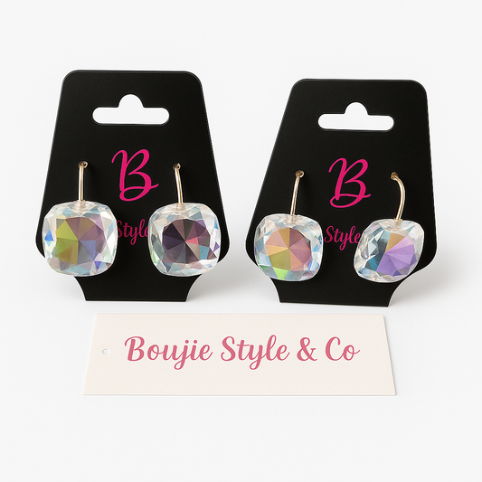 Cushion Cut Drop Earring