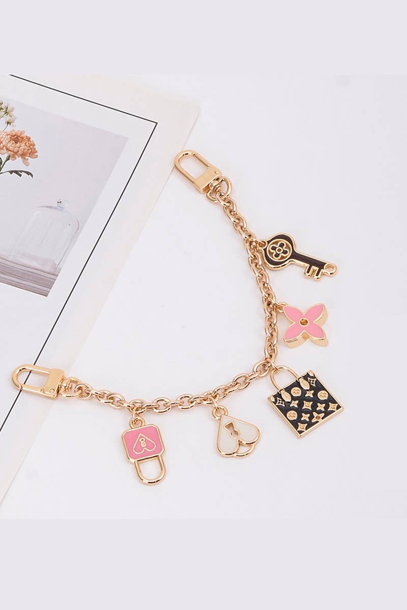 Leto Accessories - Bestseller Bag Charm -Four-Leaf Clover Chain