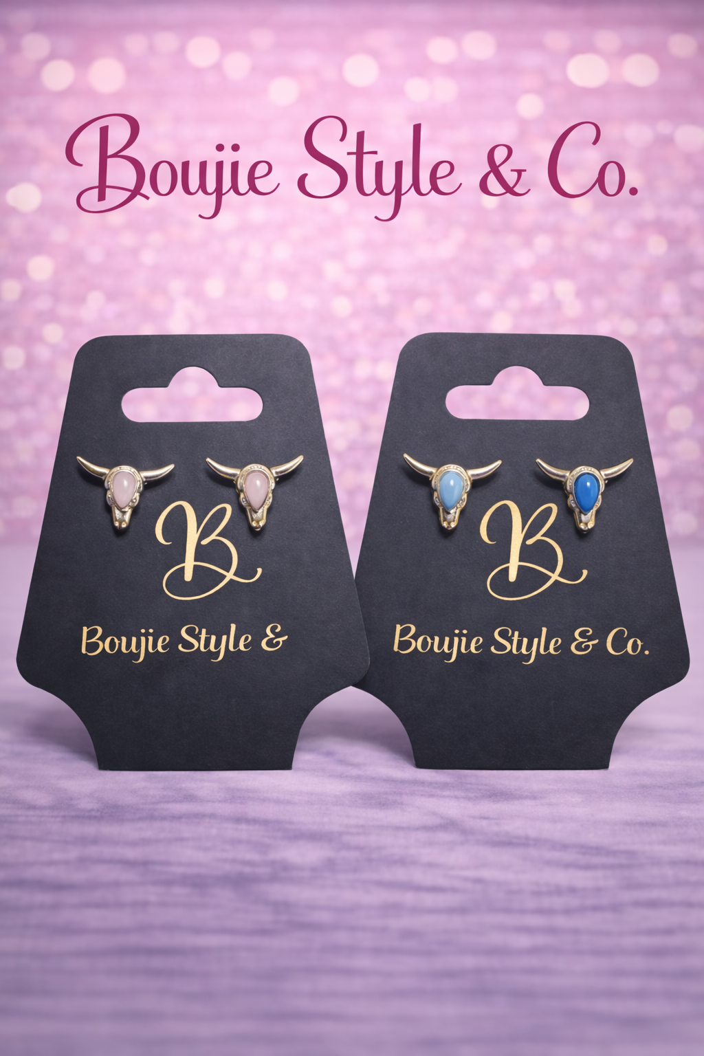 Southern Belle Steer Stud Earrings