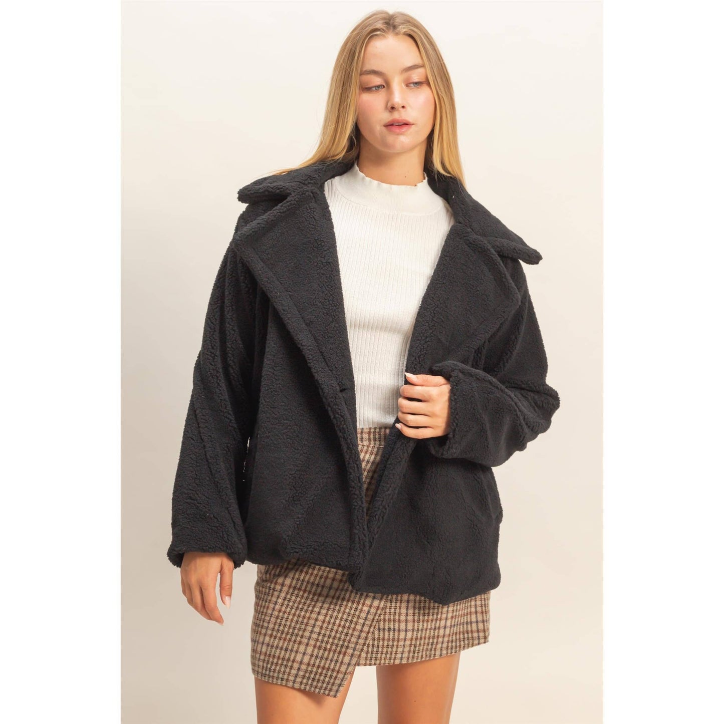 HYFVE - Teddy Fur Peacoat