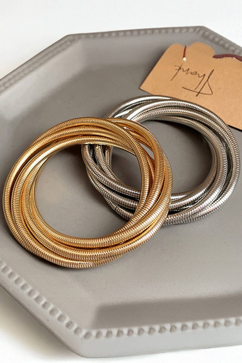 Twist Stacked Gold Bracelet