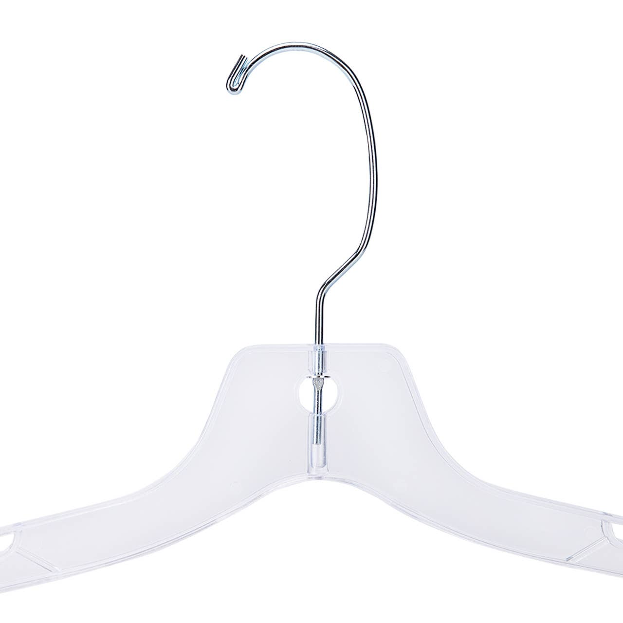 Store Supply Warehouse - 17" Economy Clear Plastic Dress Hangers - Case of 100