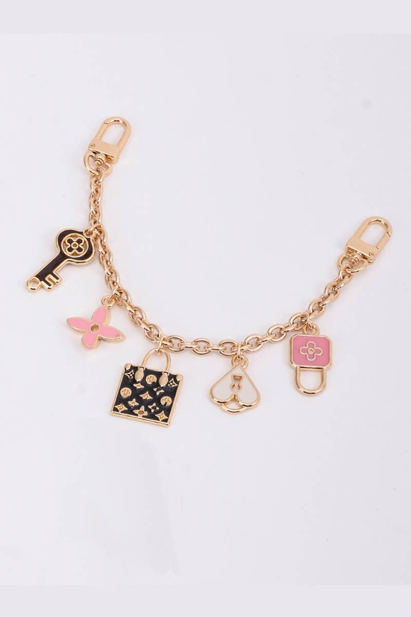 Leto Accessories - Bestseller Bag Charm -Four-Leaf Clover Chain