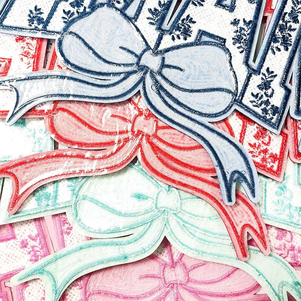 Rosie Posie Patches - MAMA Floral and Coquette Bow Iron On Patch