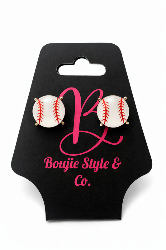Baseball Stud Earrings