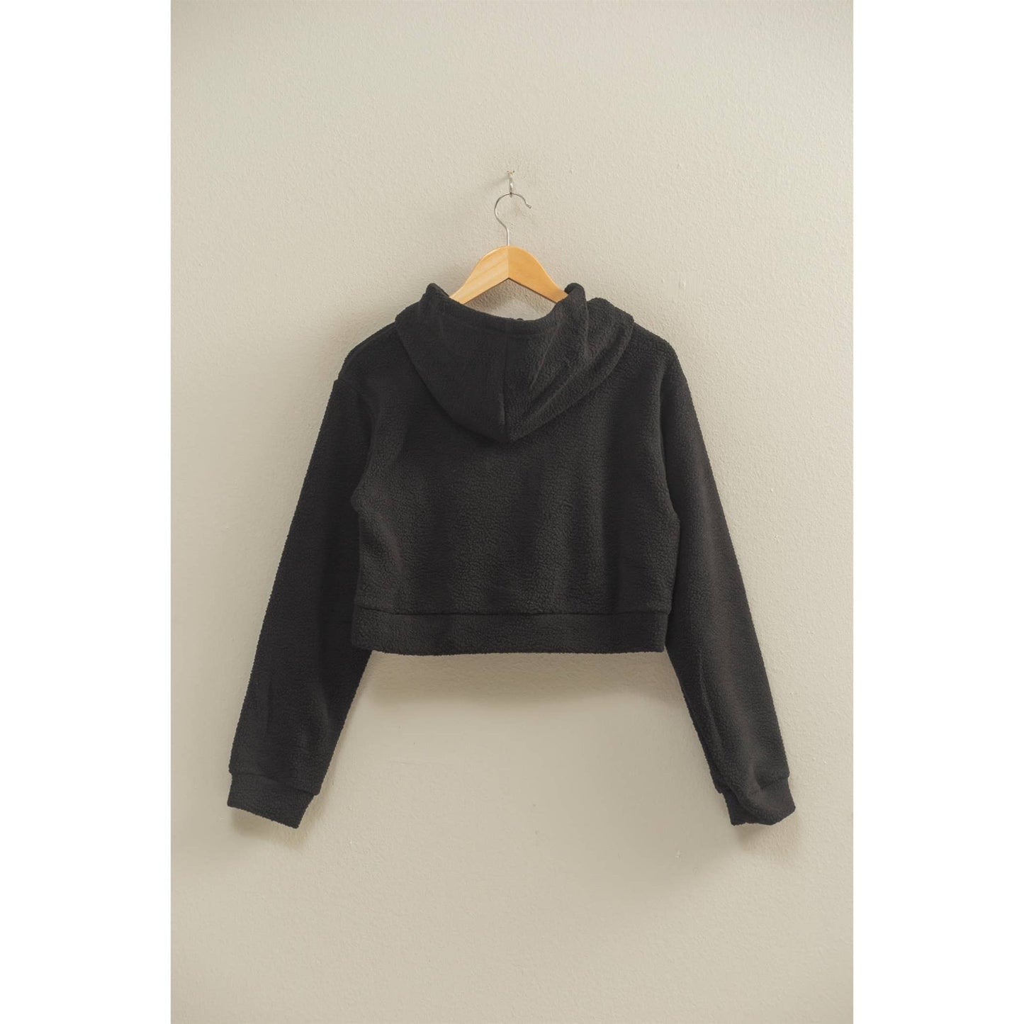 HYFVE - Sherpa Cropped Zip Up Hoodie