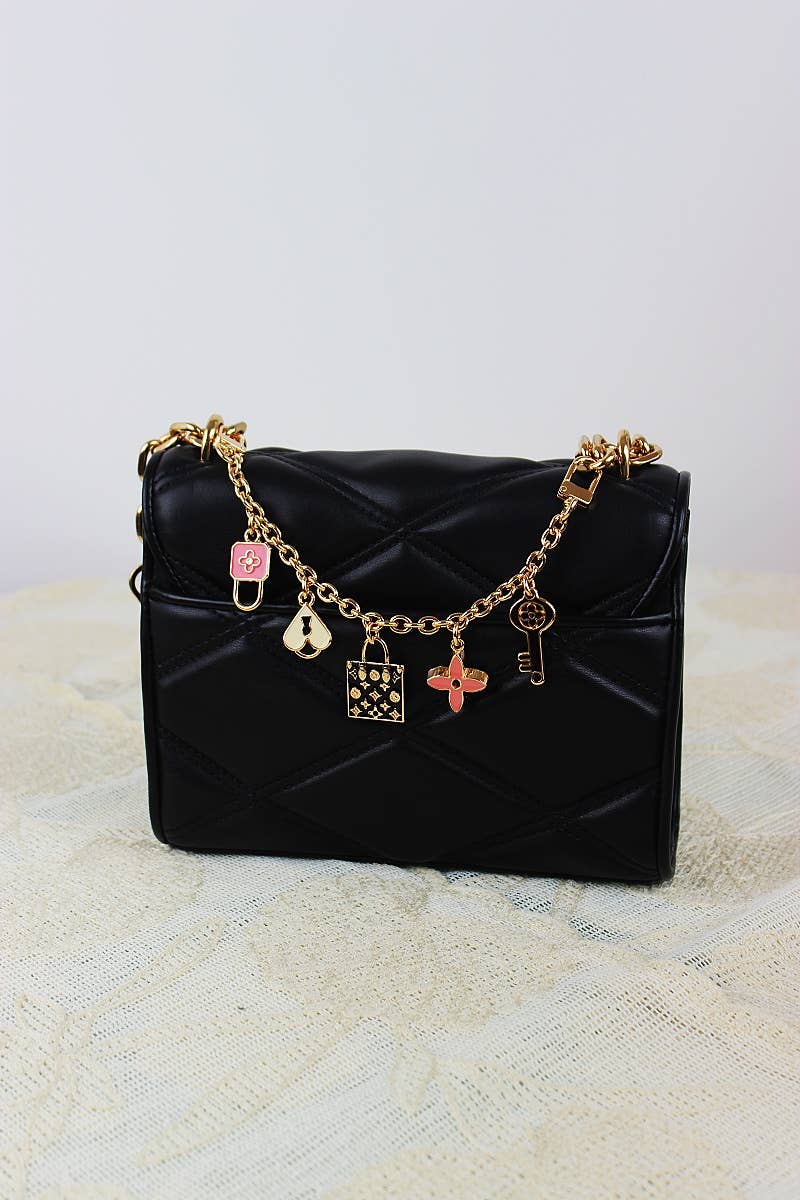 Leto Accessories - Bestseller Bag Charm -Four-Leaf Clover Chain