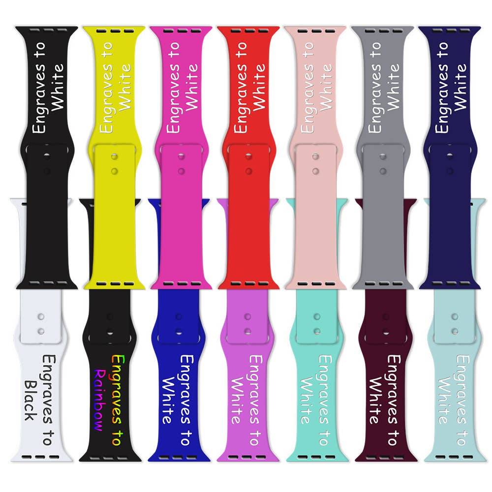 ShopTrendsNow - Engraving Dual Layer Silicone Apple Watch Engrave Laser Band