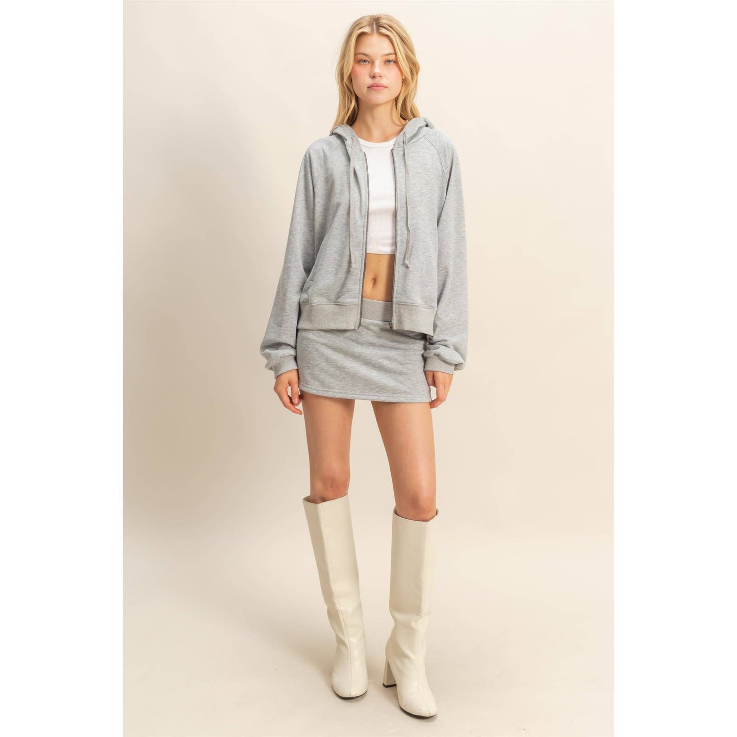 HYFVE - Casual Hoodie And Skorts Set