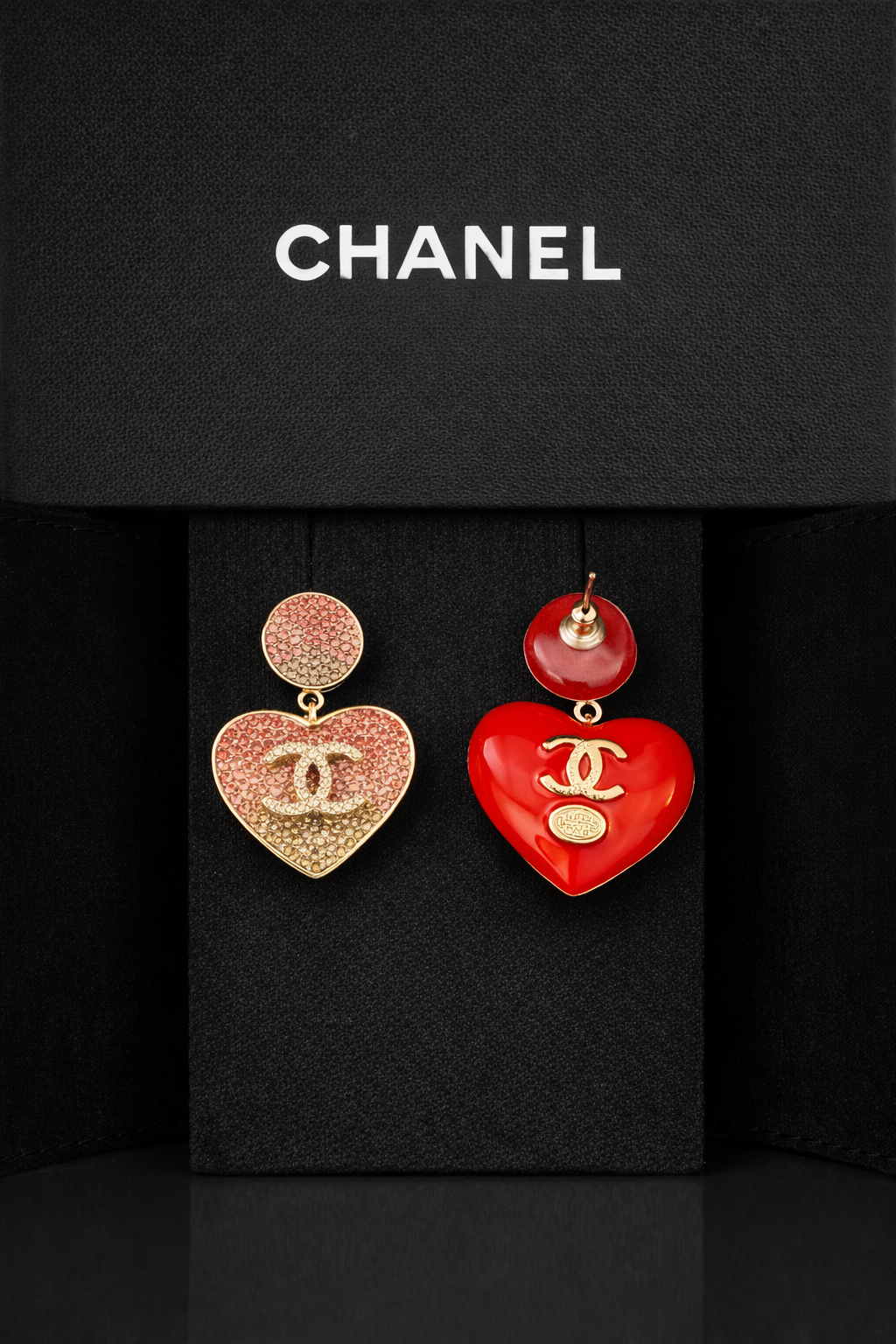 Hidden Spark Heart Earrings